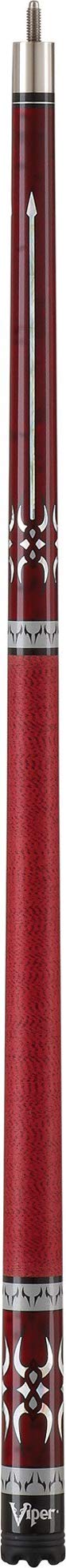 Viper Sinister 58" 2-Piece Billiard/Pool Cue, Burgundy with Pearlized Inlay