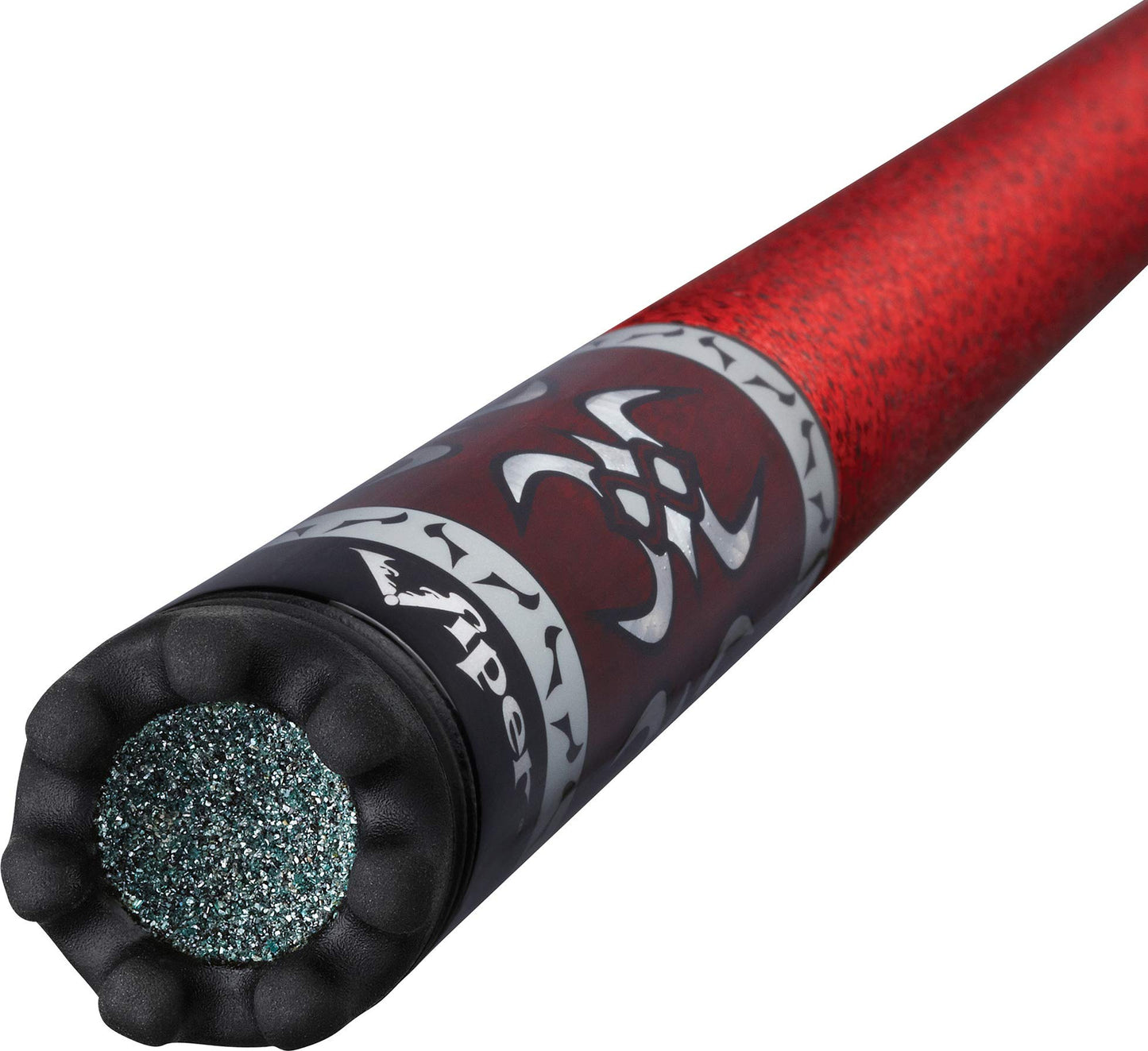Viper Sinister 58" 2-Piece Billiard/Pool Cue, Burgundy with Pearlized Inlay