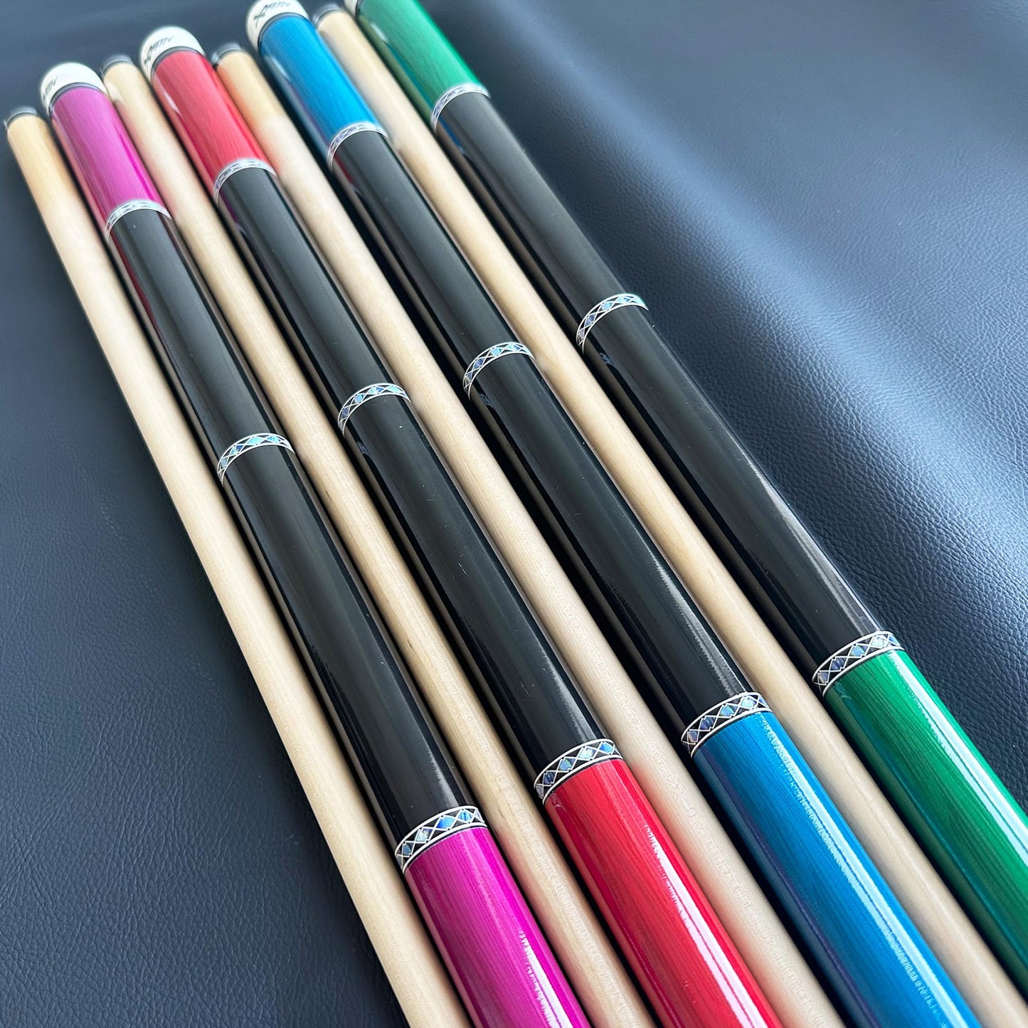 Tai ba cues Pool Cue Set of 4 Pool Cue Stick (18oz-21oz), 13mm Tip, 58", Hardwood Billiard, Professional Billiard Pool Cue Stick