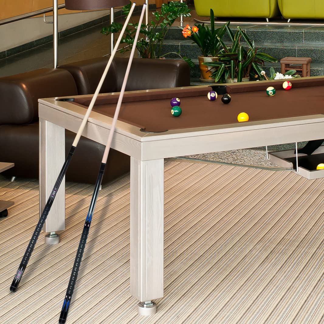 Pool Sticks Set of 4 and Pool Sticks Set of 2 with 13mm Cue Tip 58" Pool Cue with Rubber Anti-Skid Sleeve