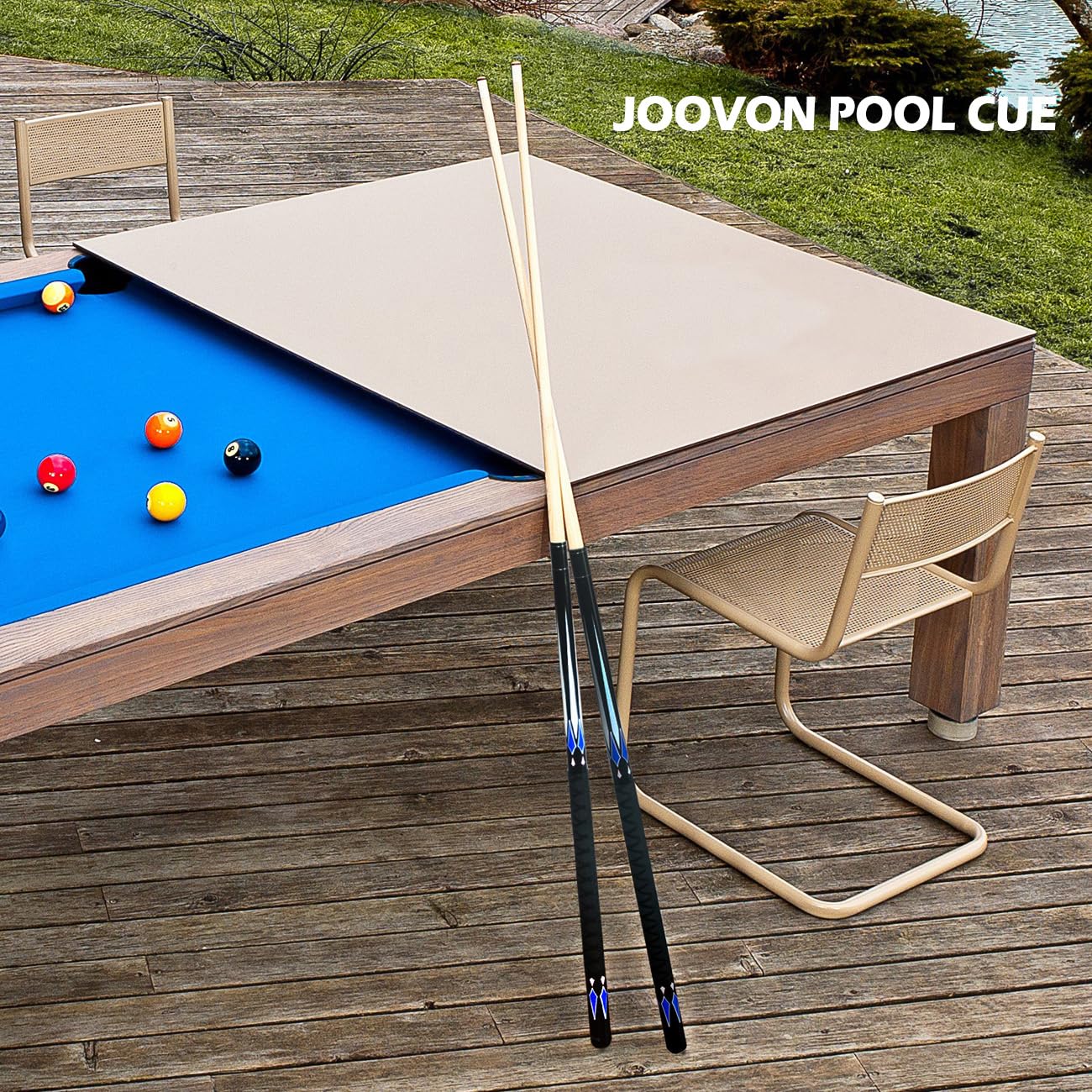 Pool Sticks Set of 4 and Pool Sticks Set of 2 with 13mm Cue Tip 58" Pool Cue with Rubber Anti-Skid Sleeve