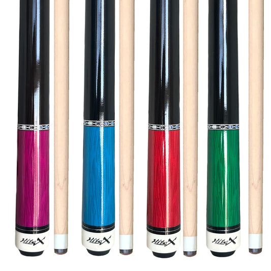 Tai ba cues Pool Cue Set of 4 Pool Cue Stick (18oz-21oz), 13mm Tip, 58", Hardwood Billiard, Professional Billiard Pool Cue Stick