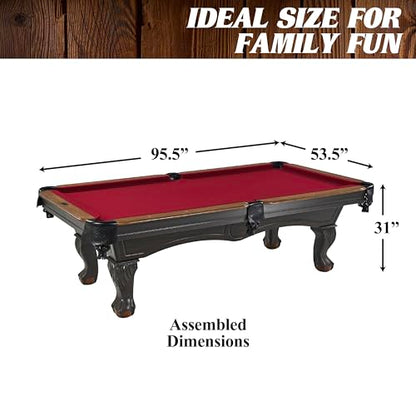Barrington Billiards Multiple Styles Pool Table, Preassembled Playfields with Complete Billiard Accessory Sets, Perfect for Family Game Rooms
