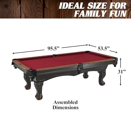 Barrington Billiards Multiple Styles Pool Table, Preassembled Playfields with Complete Billiard Accessory Sets, Perfect for Family Game Rooms