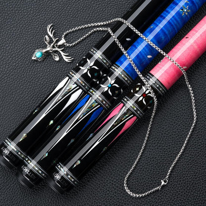 KONLLEN KL-KB Low Deflection Maple Billiards Cue Pool Cue Stick Real Wood Abalone Shell Inlay Wrapless 12.5mm Tip