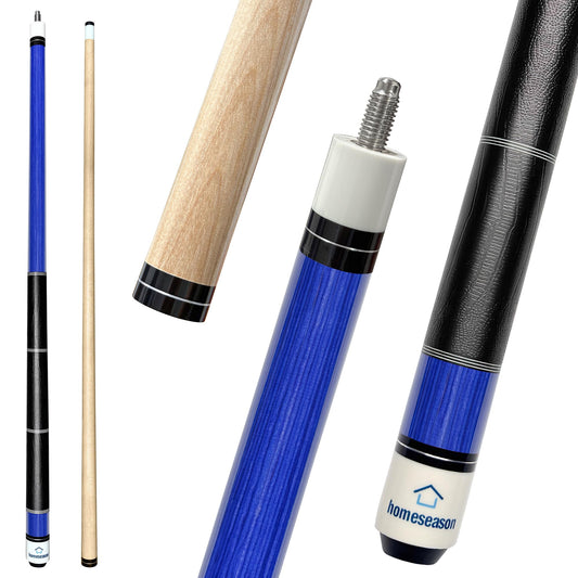 HomeSeason 58 inch Pool Cue Stick Canadian Maple Wood 13mm Tip - 20oz Perfect for Precision Play, Low Deflection Pool Cue for Enhanced Accuracy
