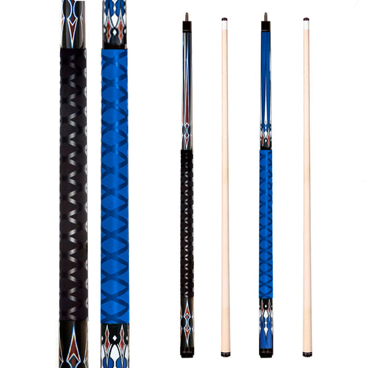 Pool Sticks Set of 4 and Pool Sticks Set of 2 with 13mm Cue Tip 58" Pool Cue with Rubber Anti-Skid Sleeve