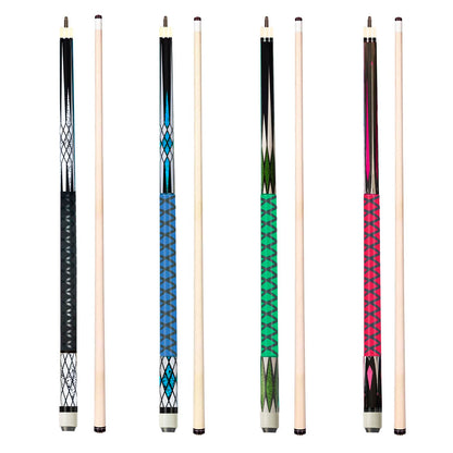 Pool Sticks Set of 4 and Pool Sticks Set of 2 with 13mm Cue Tip 58" Pool Cue with Rubber Anti-Skid Sleeve